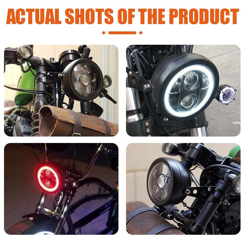 SKTYANTS 5 3/4" 5.75 Inch Motorcycle Headlights Housing Bucket Headlight Mount for Motorcycle Headlightï¼ˆBlackï¼‰ - Image 4